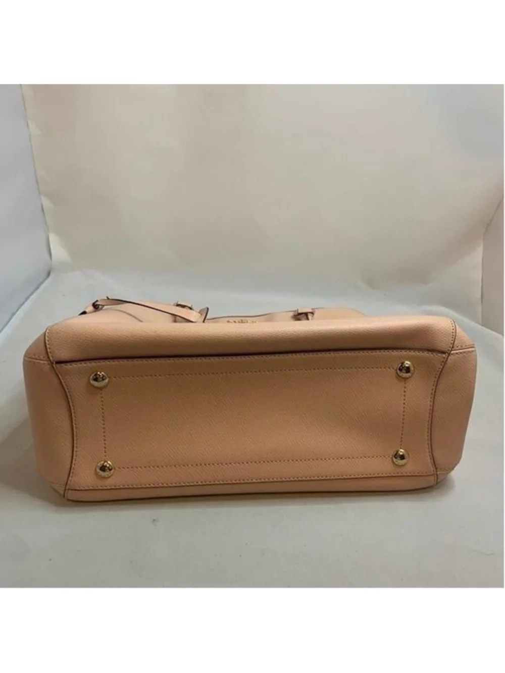 Coach Leather Margot Carryall Crossbody Satchel for Women Peach Preowned